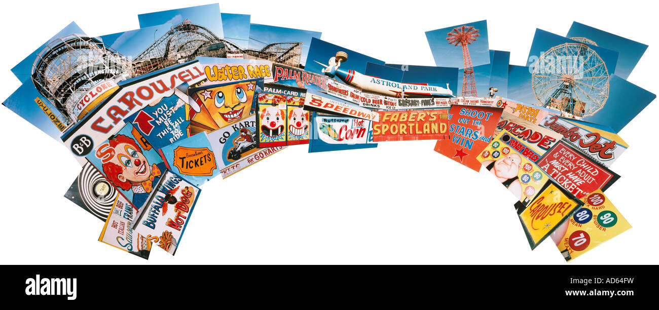 Beach amusement park Cut Out Stock Images & Pictures - Alamy