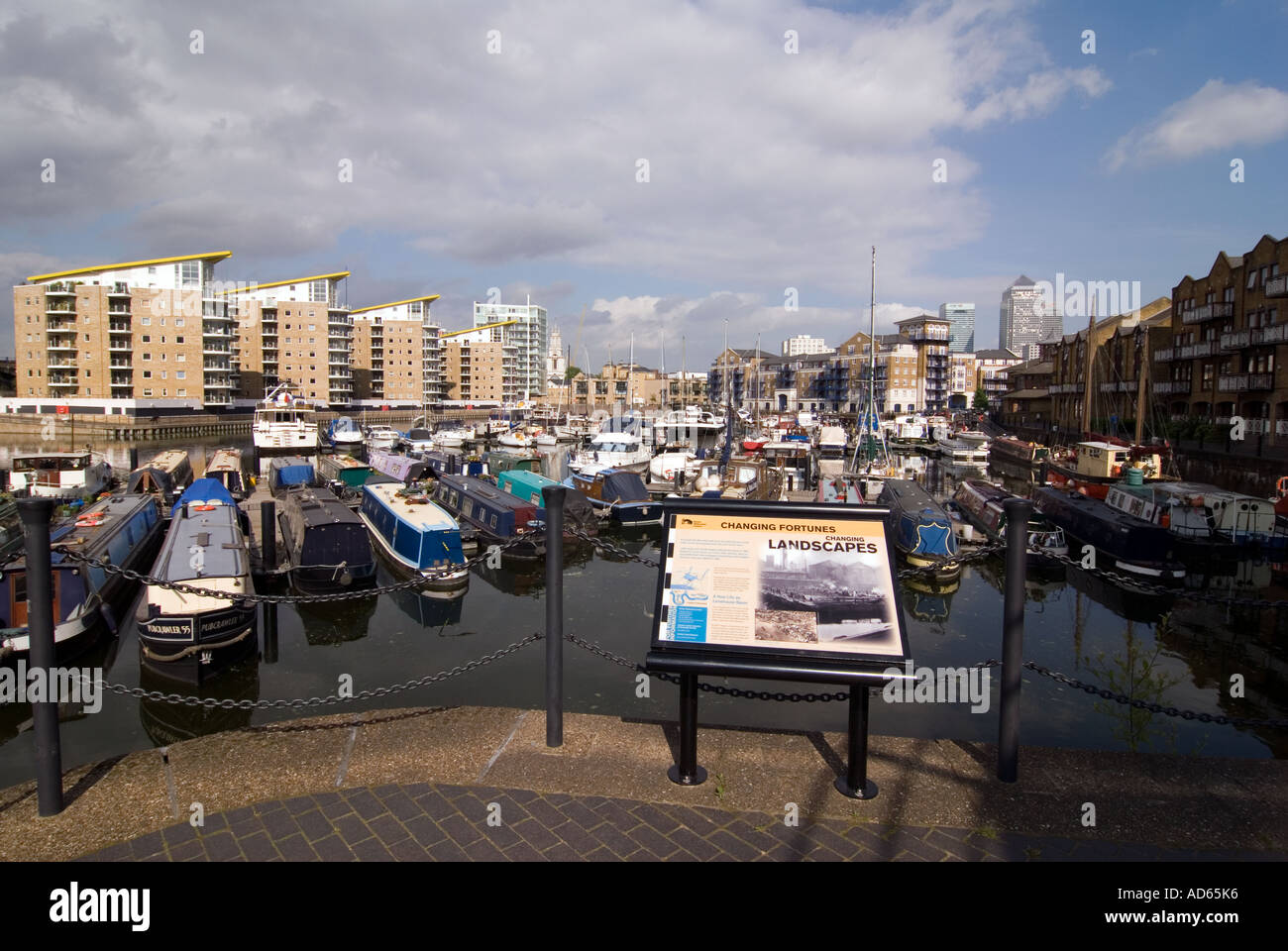 PICTURE CREDIT Doug Blane Limehouse canal basin in London Stock Photo