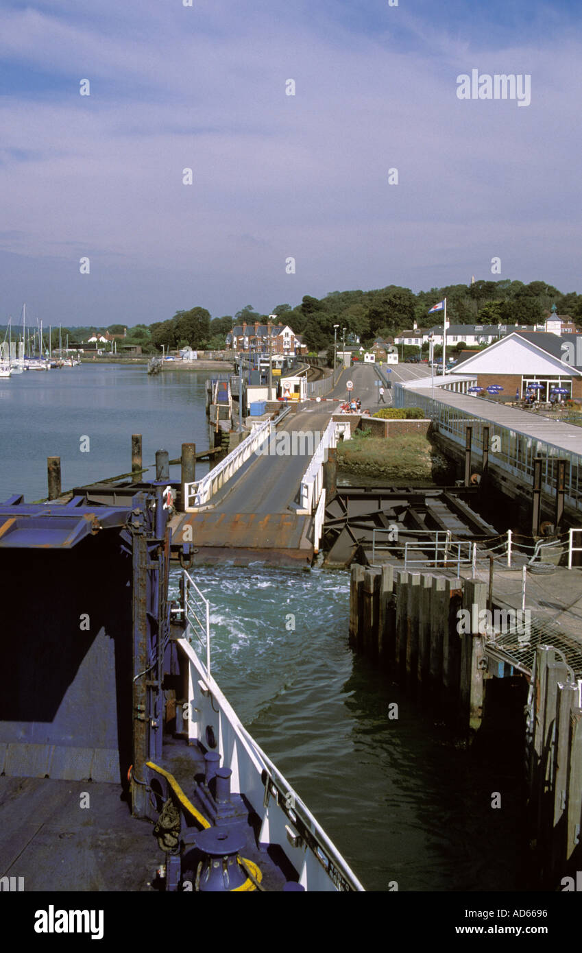 Lymington Yarmouth Isle of Wight car ferry Stock Photo Alamy