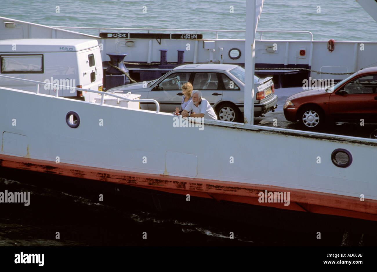 Lymington Yarmouth Isle of Wight car ferry Stock Photo - Alamy