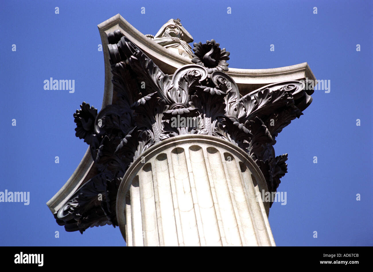 Nelson's Column in Trafalgar Square London Britain UK Stock Photo