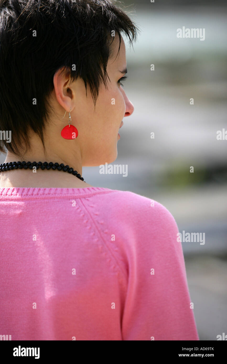 young girl, back view Stock Photo Alamy