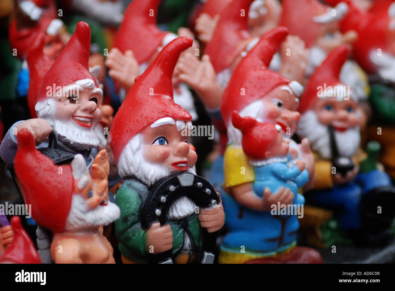 good luck garden gnomes dwarfs Stock Photo Alamy