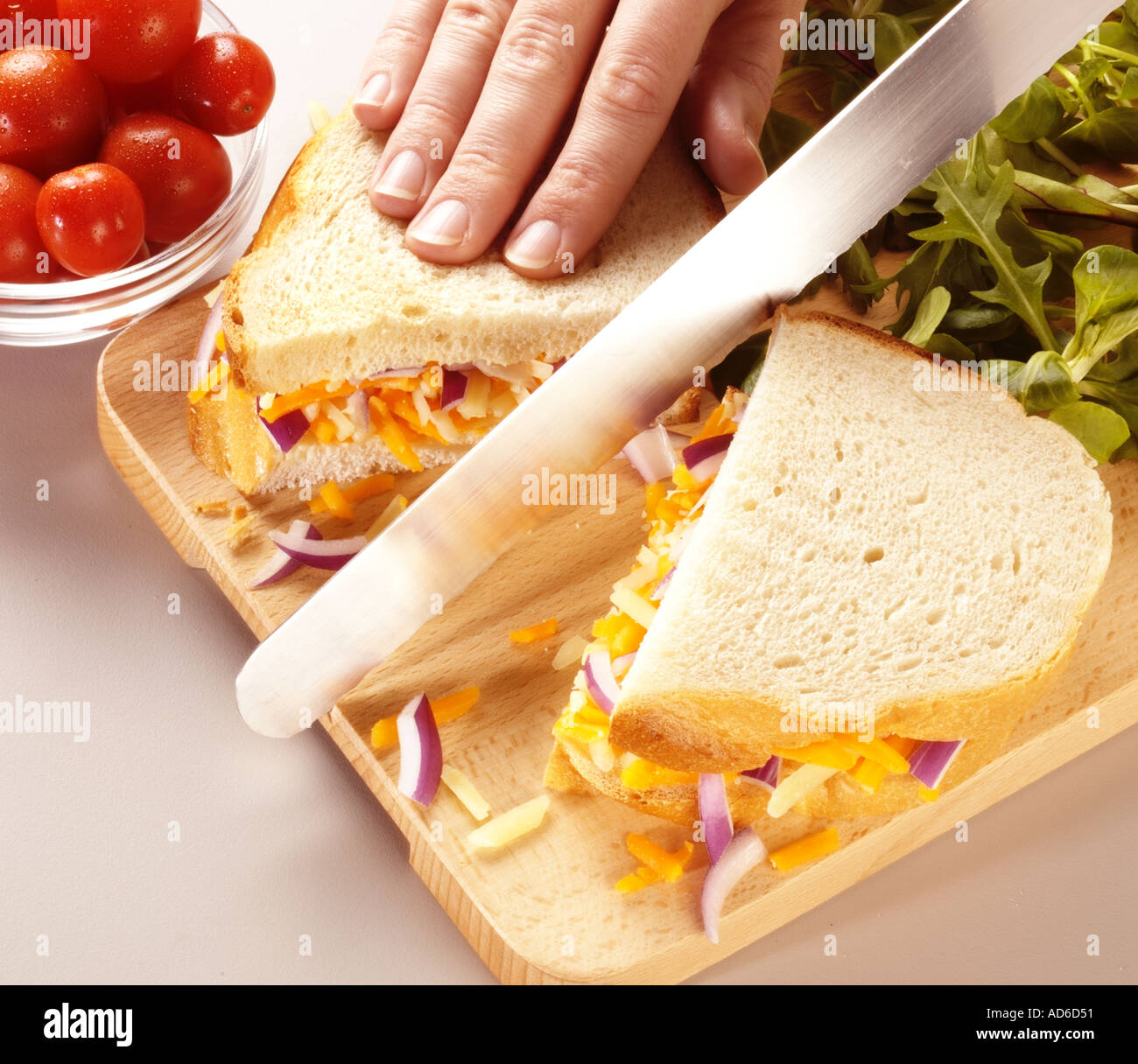 MAKING A SANDWICH Stock Photo Alamy