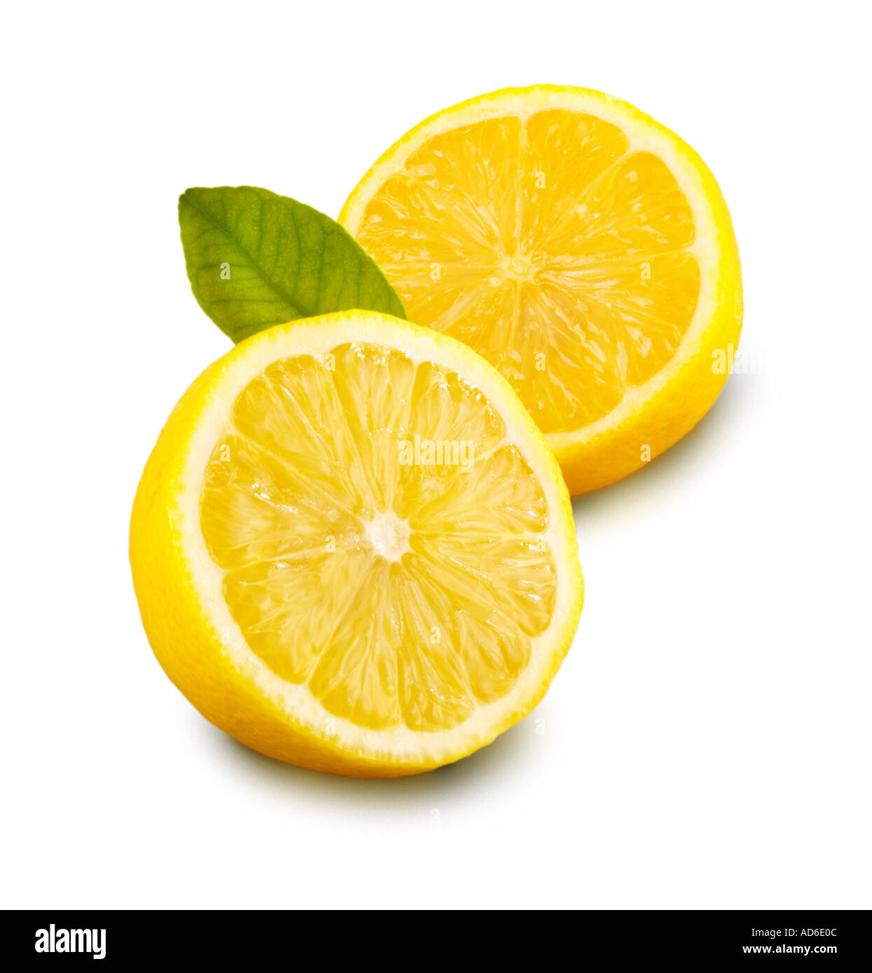 TWO LEMONS ON WHITE Stock Photo - Alamy