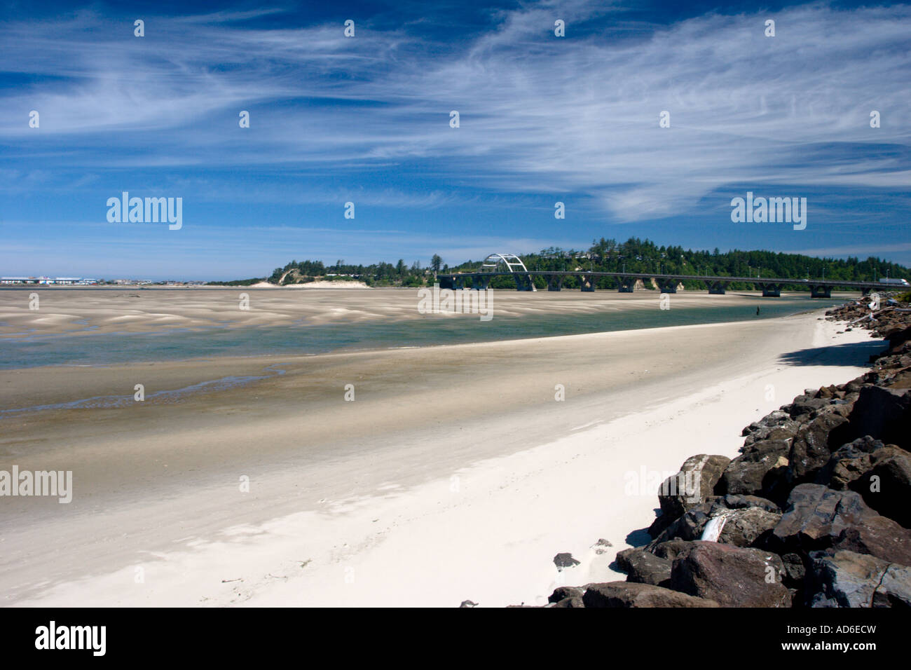Low Tide at Waldport Oregon Stock Photo Alamy