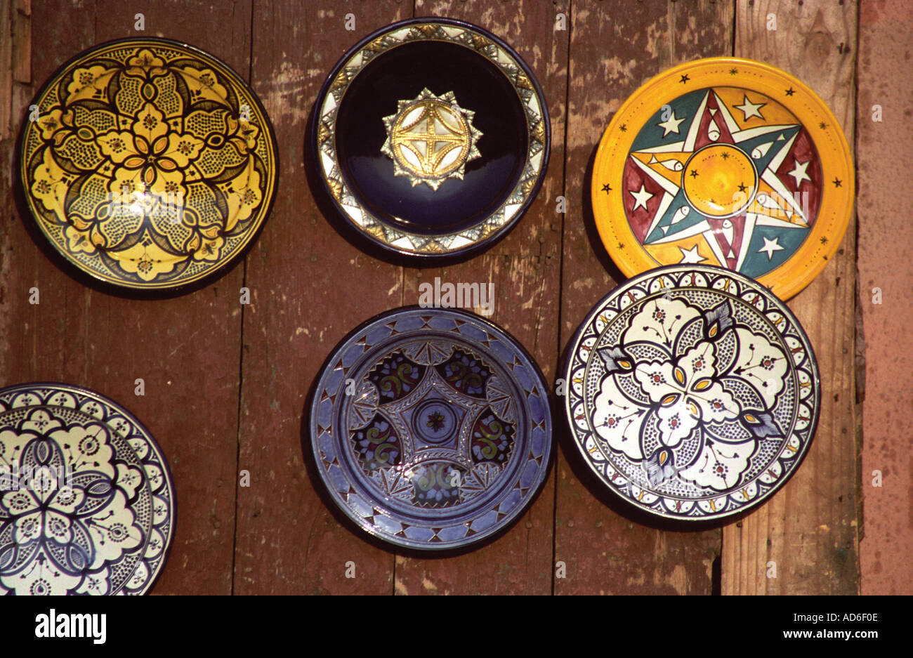 Colourful plates Marrakech Morocco Africa Stock Photo - Alamy