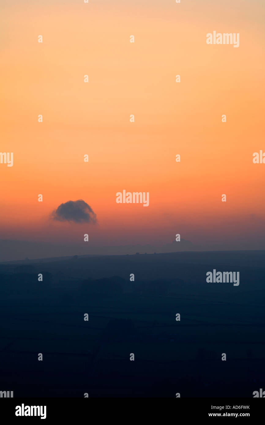 Sunset Brimham Rocks Sunset Over Nidderdale from Brimham Rocks North Yorkshire England Stock ...