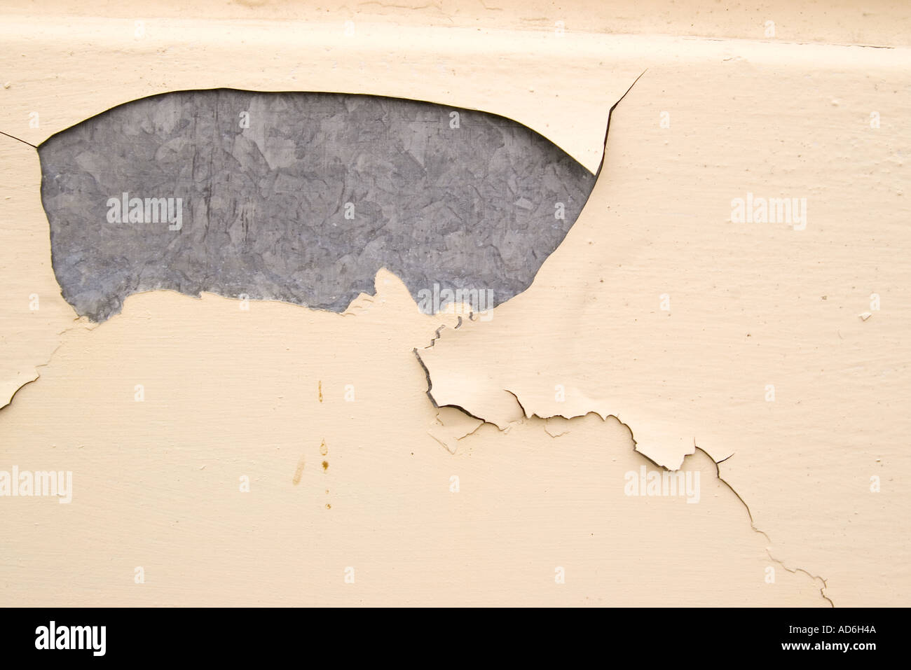 Paint failure on galvanized steel Stock Photo Alamy