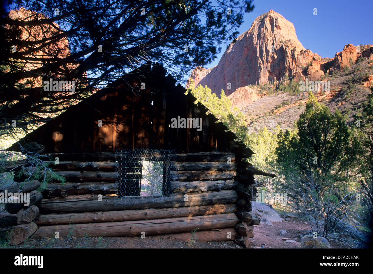 Larson homestead cabin along the Taylor Creek trail Kolob Canyons Zion