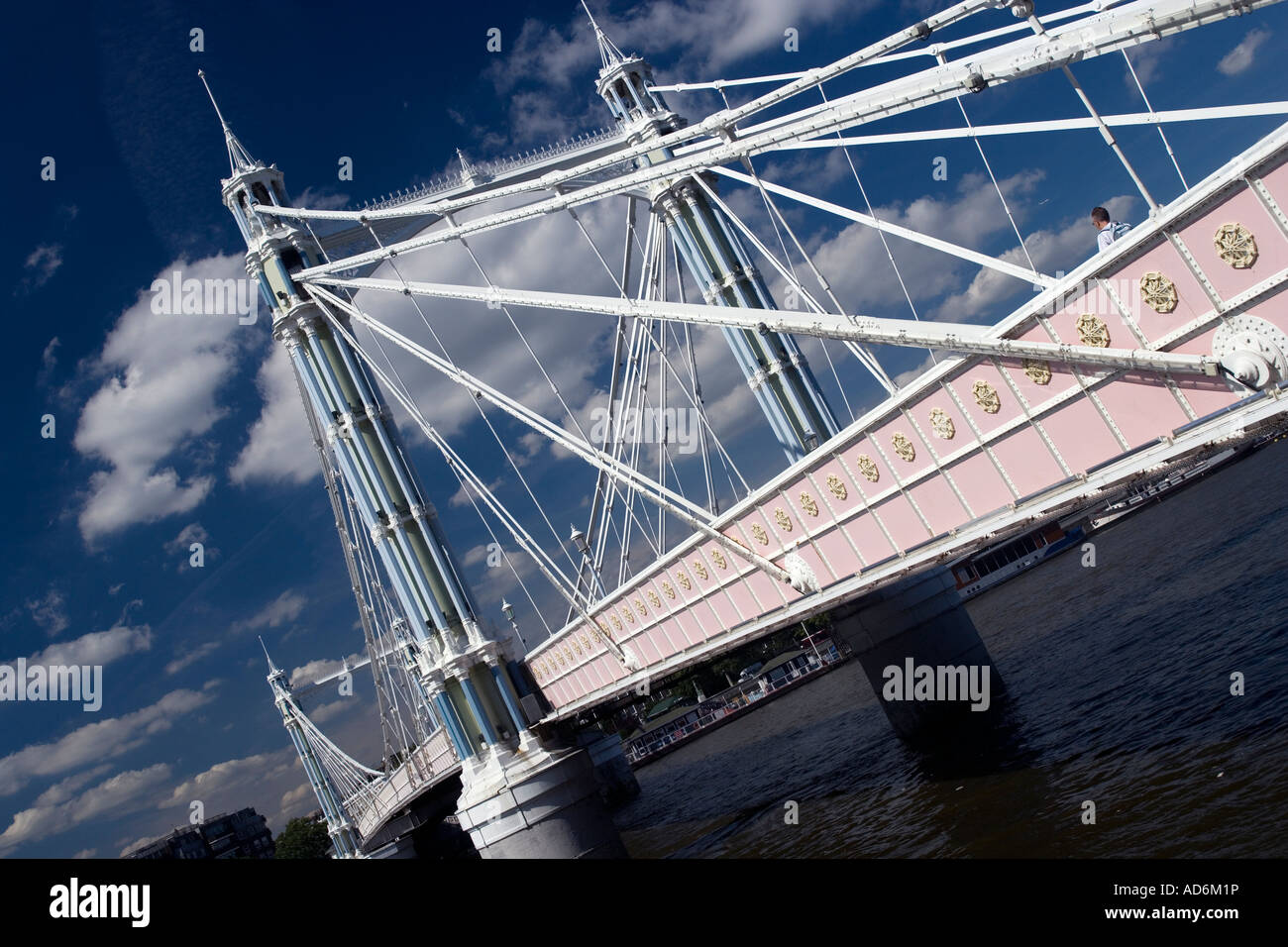 Albert Bridge Battersea London England Stock Photo Alamy