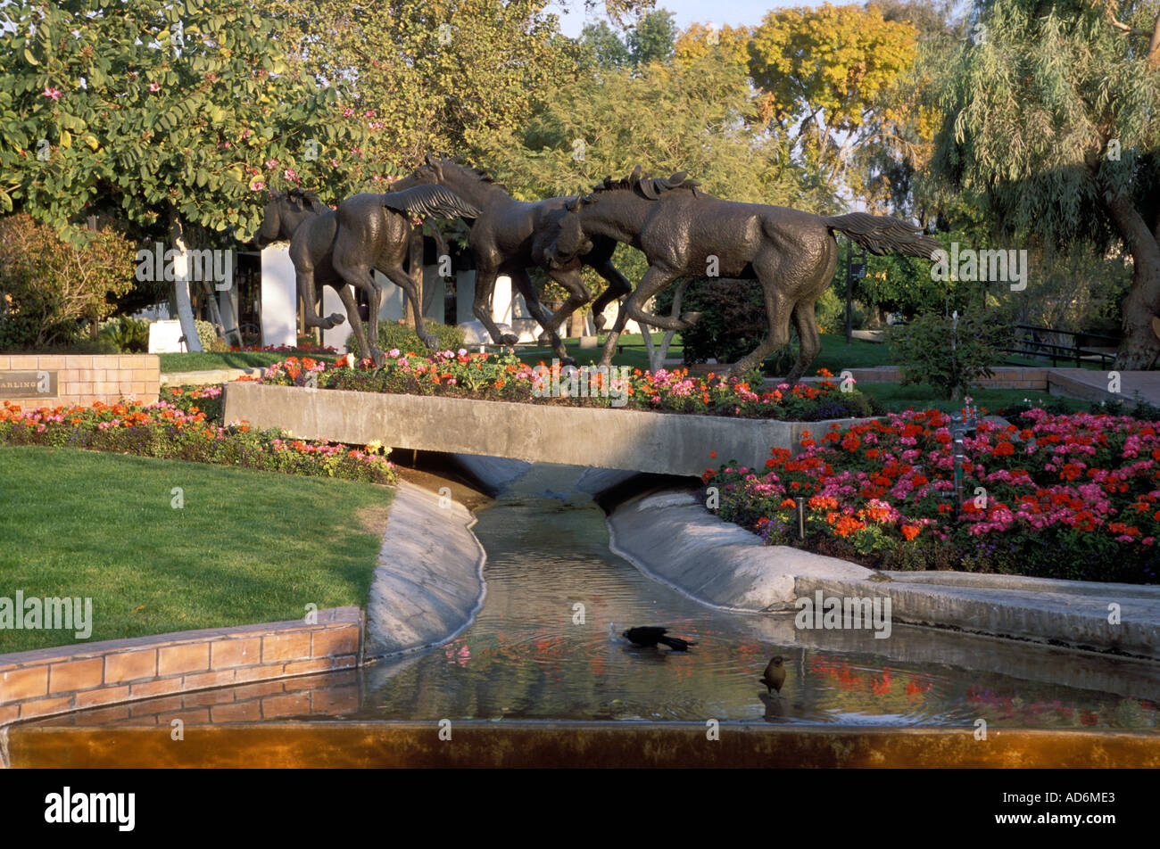 The Yearlings, Horse Sculpture, Main Street, Old Town, Scottsdale Stock Photo 4349154 Alamy