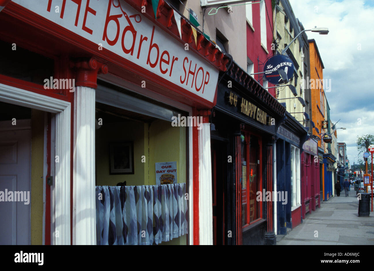 Barber shop in the town of Fermoy County Cork Ireland May 2005 Stock Photo