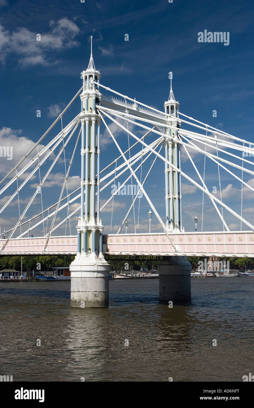 Albert Bridge Battersea London England Stock Photo Alamy