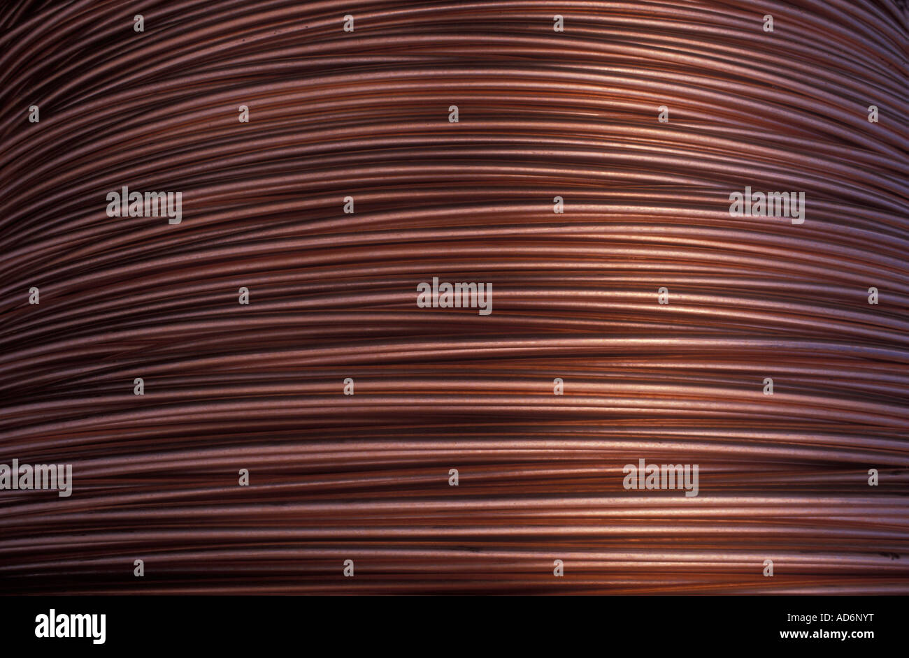 Coil of Copper Wire Rod Arizona USA Fabricated at copper smelter Stock