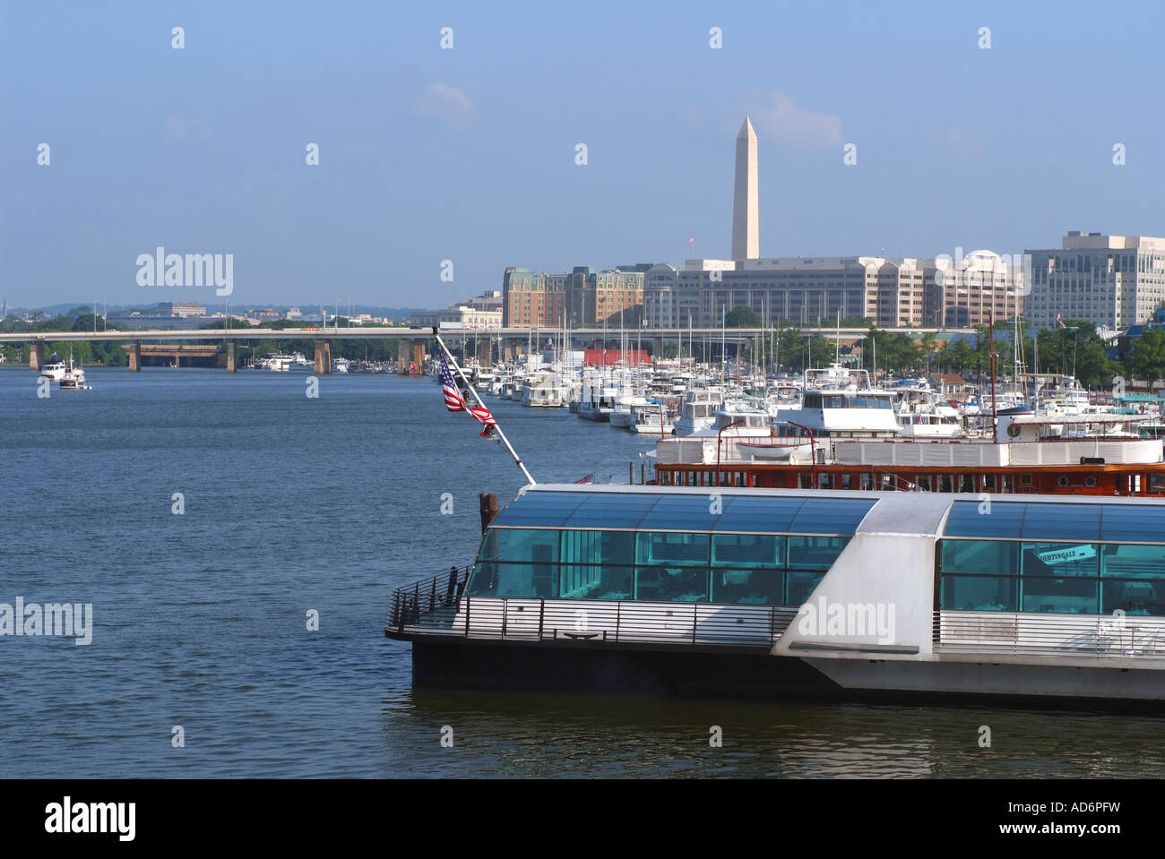 USA WASHINGTON DC Potomac River Southeast Waterfront harbor Stock Photo