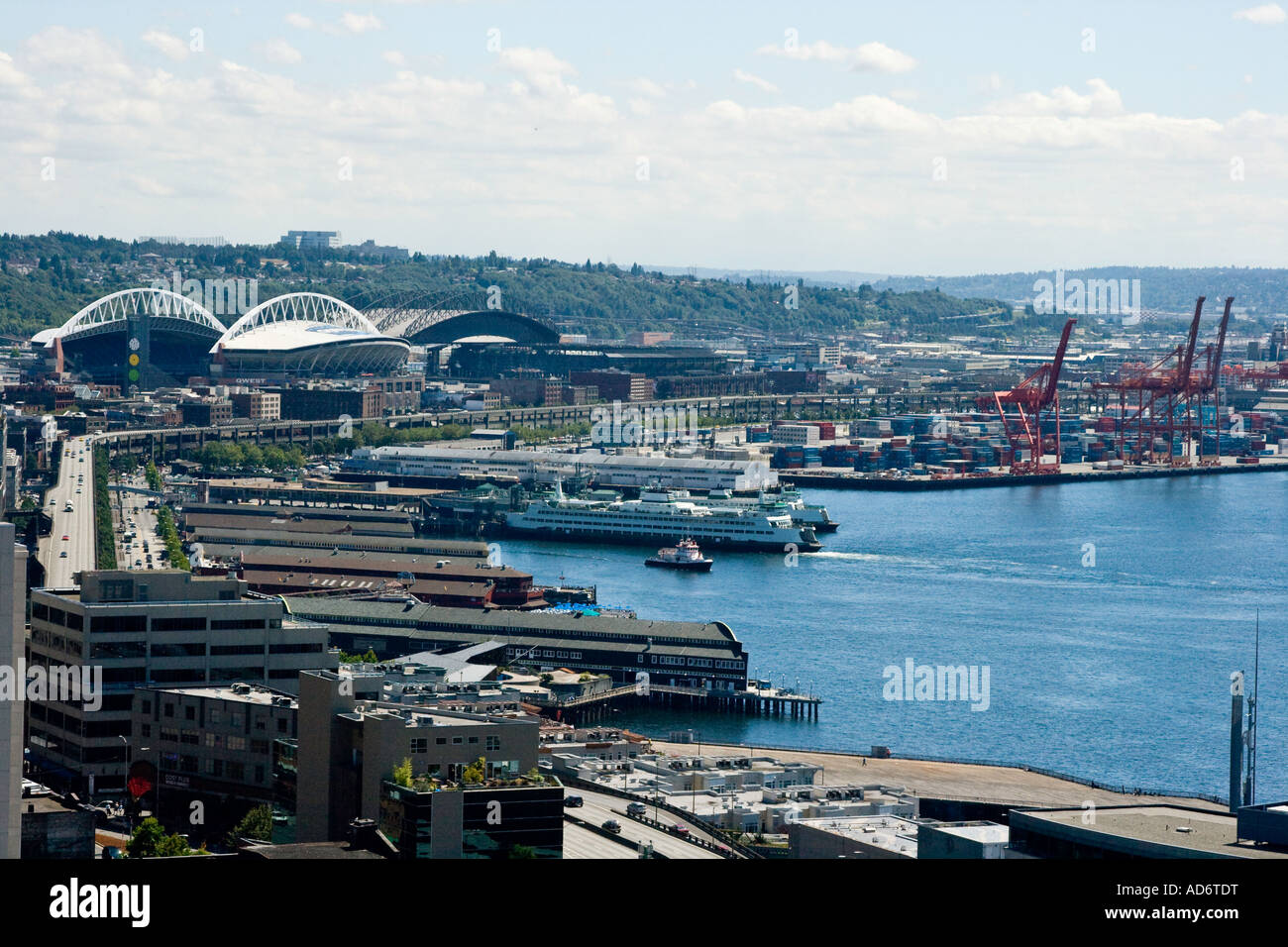Docks Washington State Ferry Terminal Sports Arenas Seattle WA USA