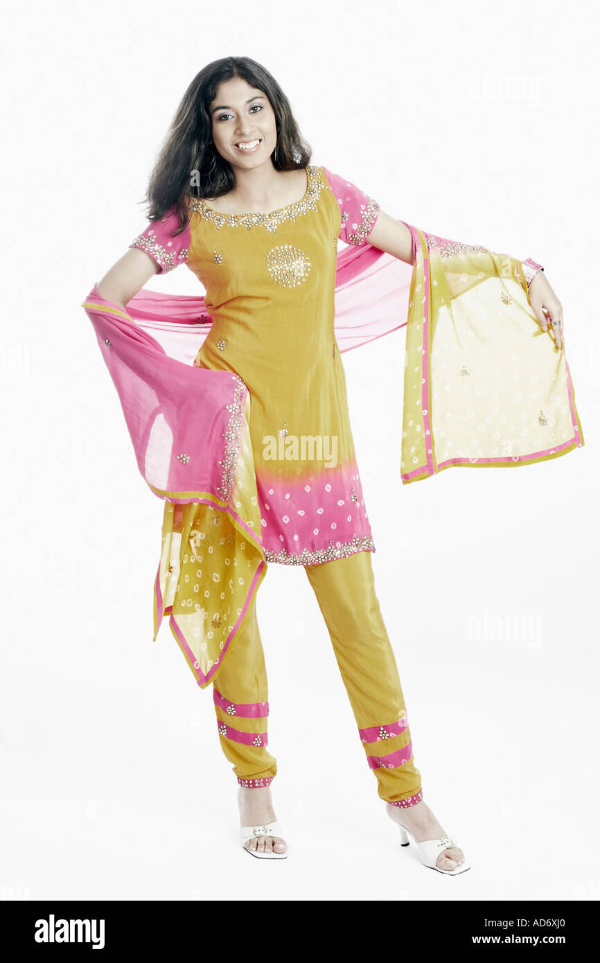 Girl wearing hotsell salwar suit