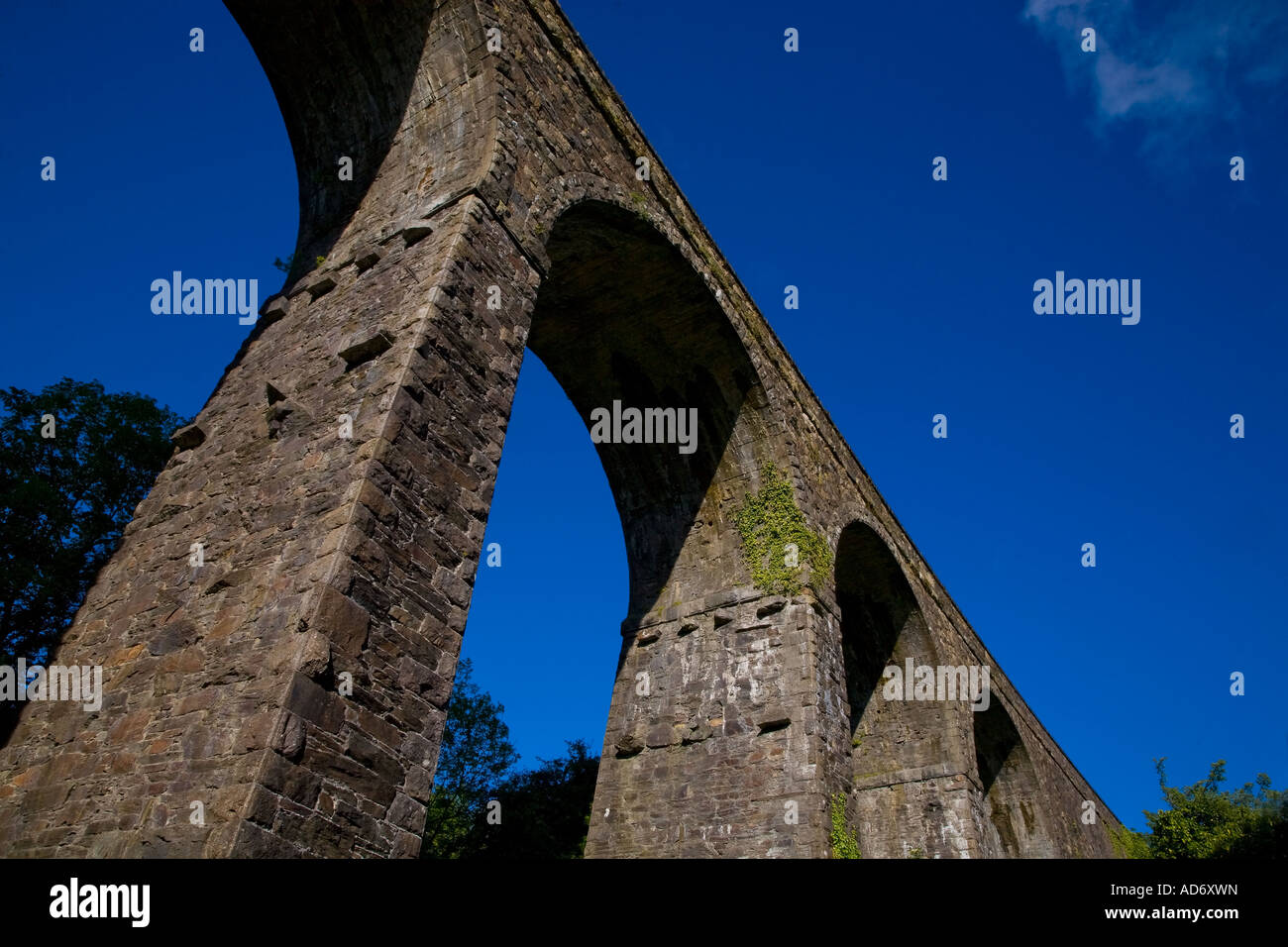 Railway Viaduct on the disused Waterford to Dungarvan Line, Now part of the Deise Greenway Track, Near Stradbally, County Waterford, Ireland Stock Photo