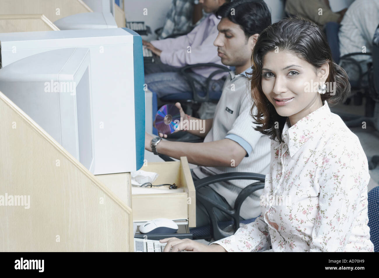 Portrait of a female office worker working in an office Stock Photo
