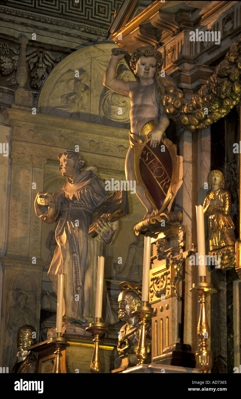 ITALY ROME VATICAN ST PETER S BASILICA BAROQUE STATUES Stock Photo