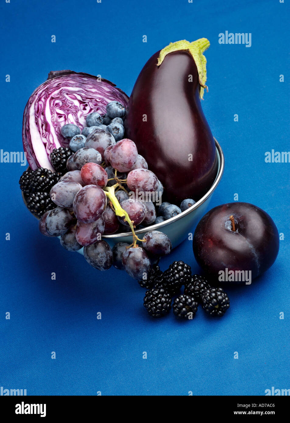 Purple and Blue Fruits and Vegetables Stock Photo Alamy