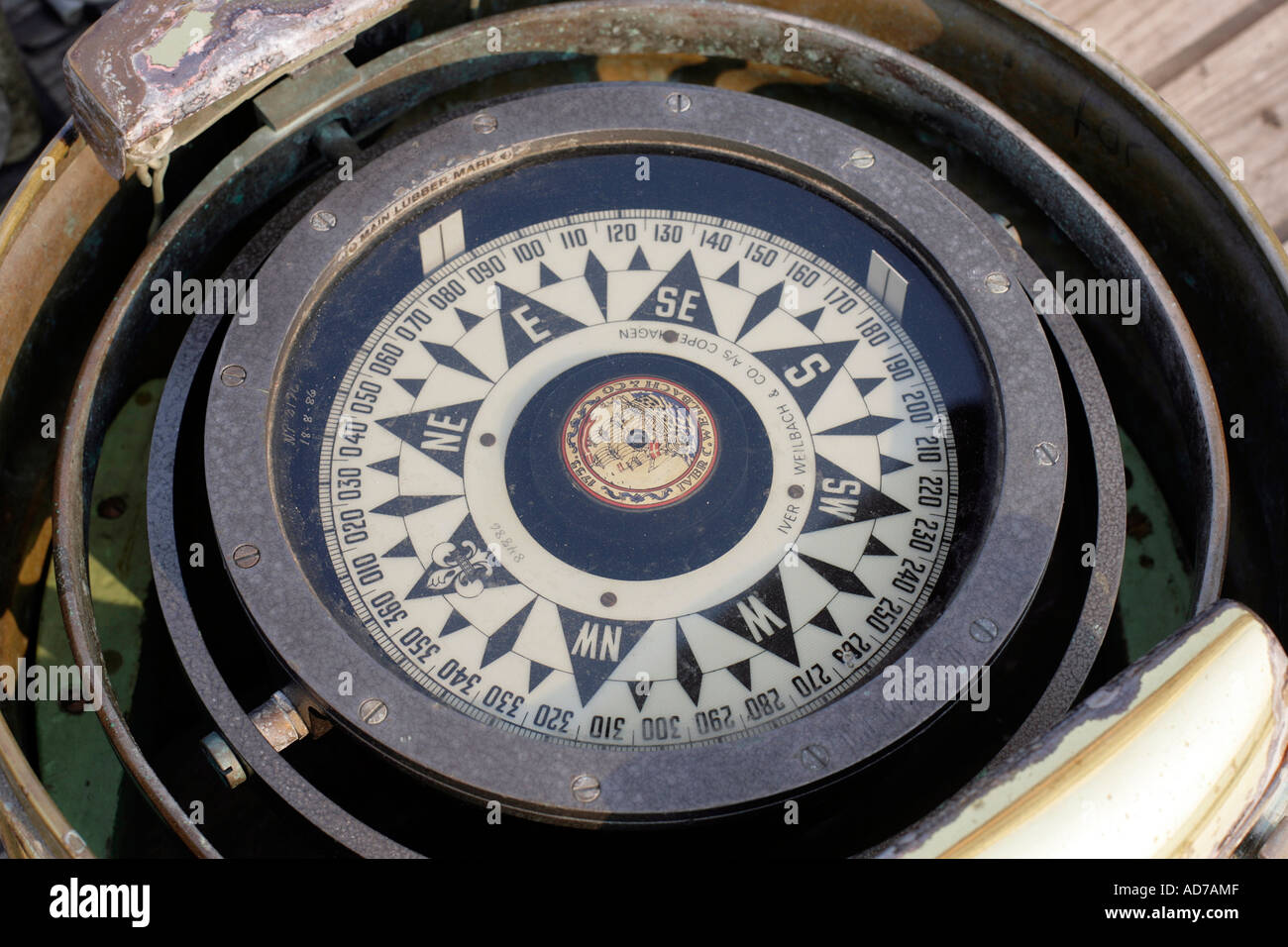 Old gyro compass Stock Photo Alamy