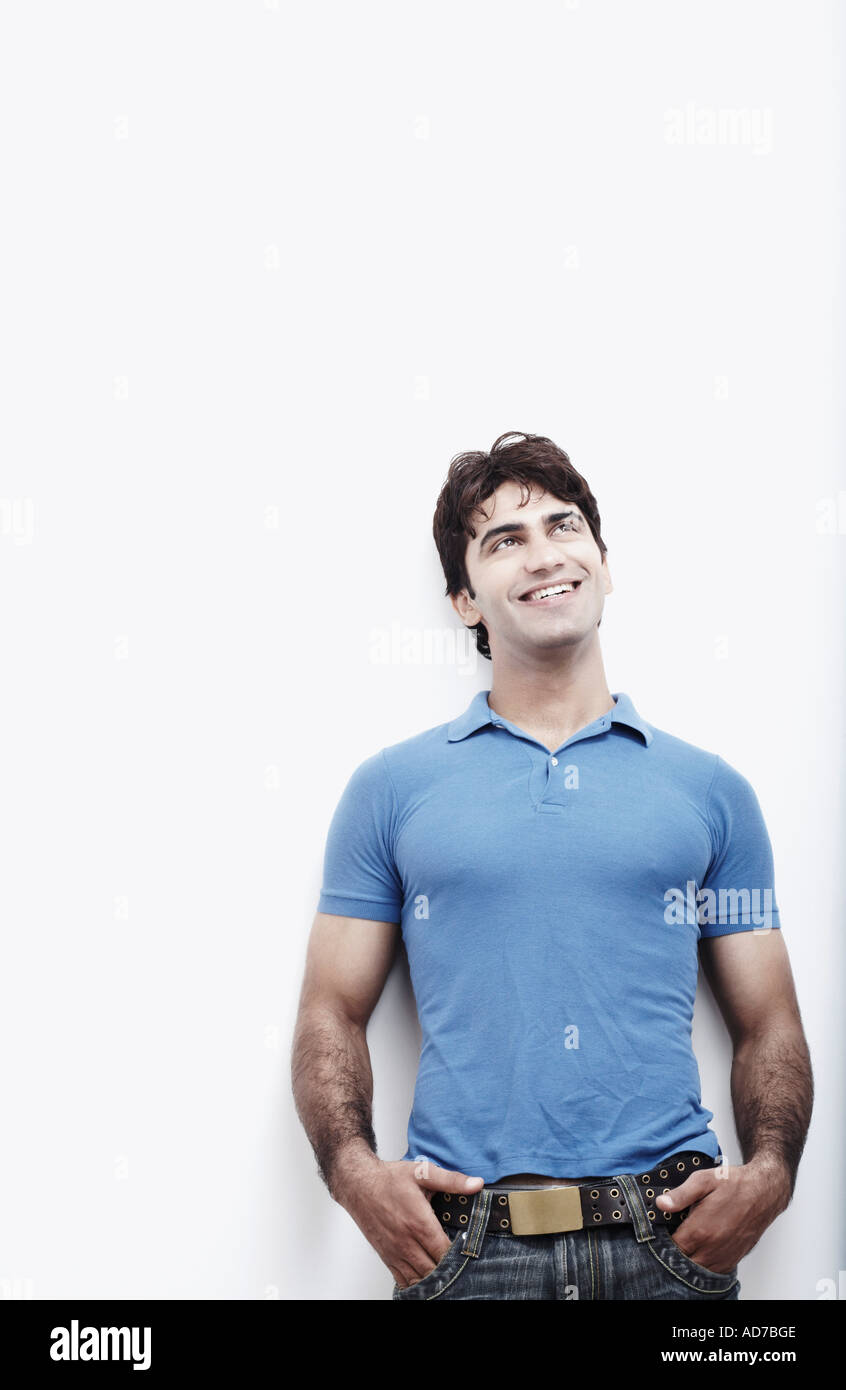 Young man with his hands in his pocket Stock Photo
