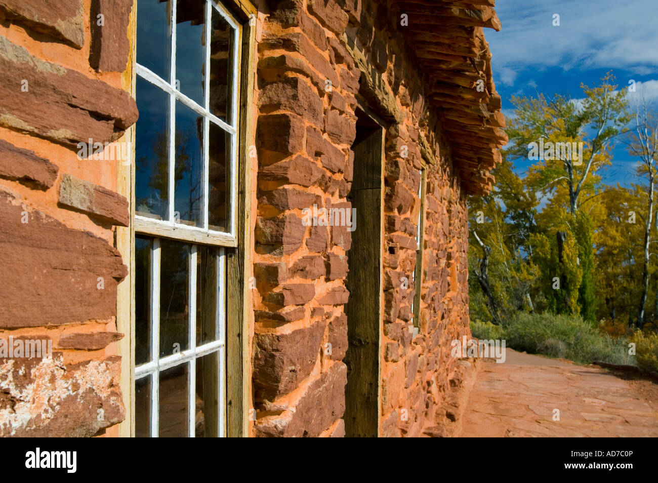 Stone Wall At The West Cabin Pipe Springs National Monument Near