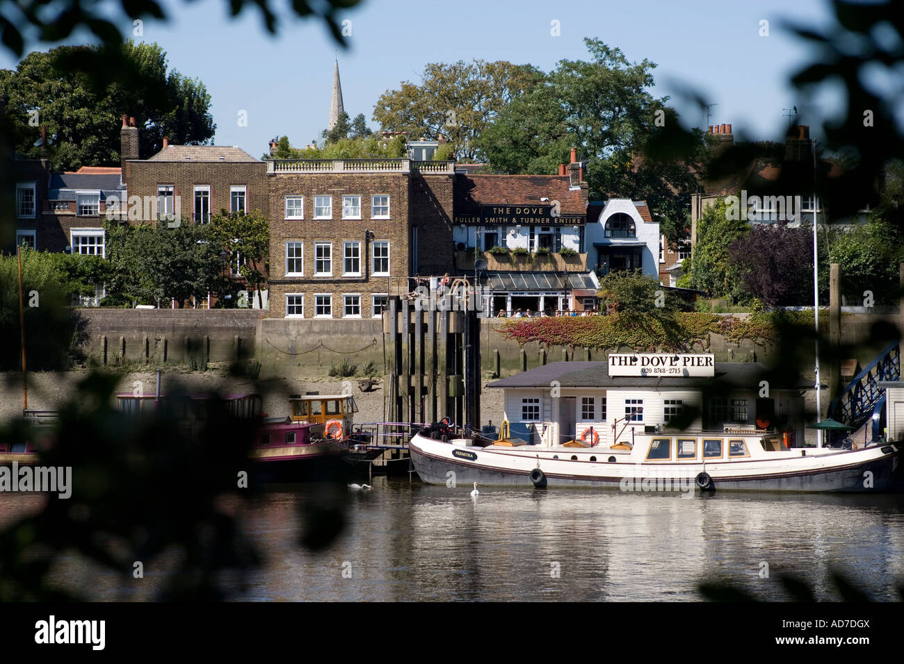 The Dove Public House alongside River Thames Hammersmith London England Stock Photo