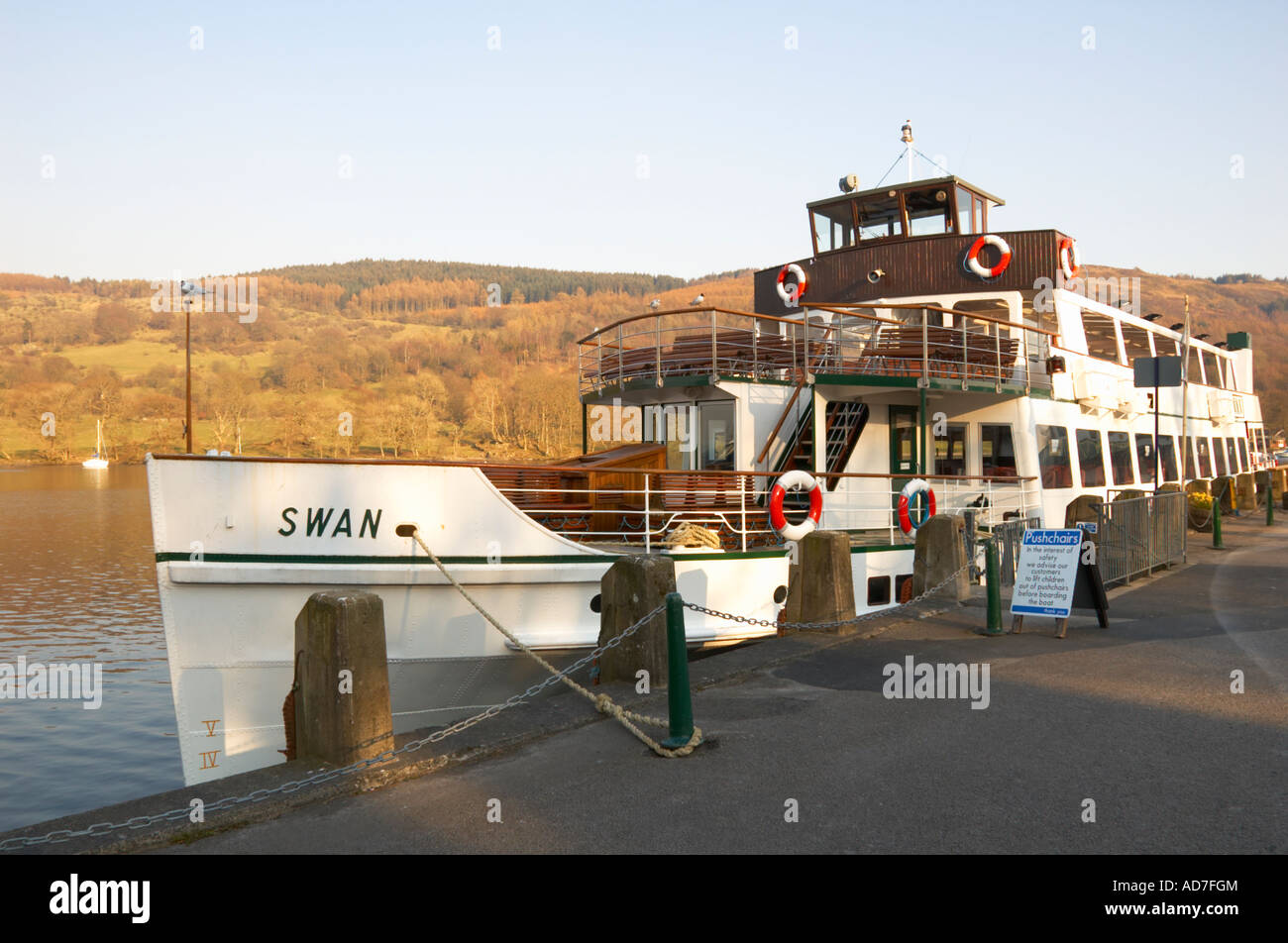 Lake Windermere Ferry Stock Photo Alamy