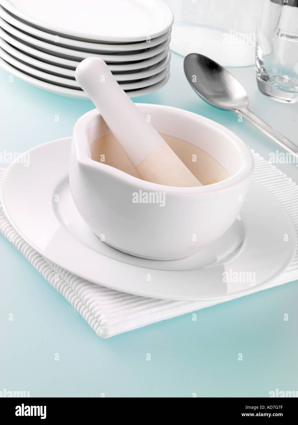 PESTLE AND MORTAR Stock Photo