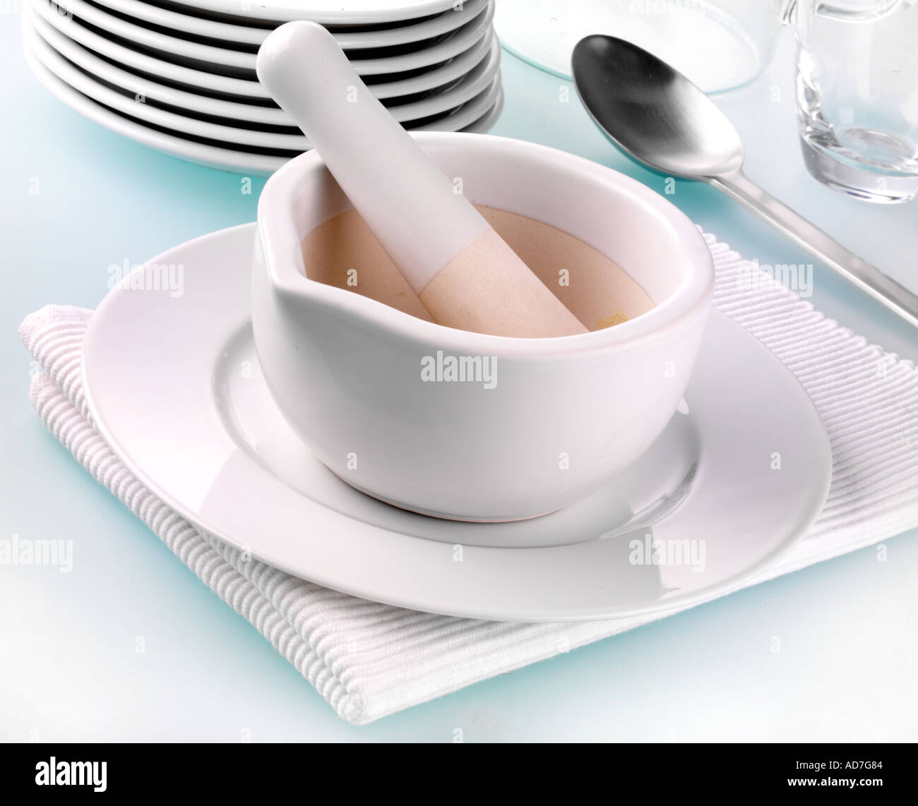 PESTLE AND MORTAR Stock Photo