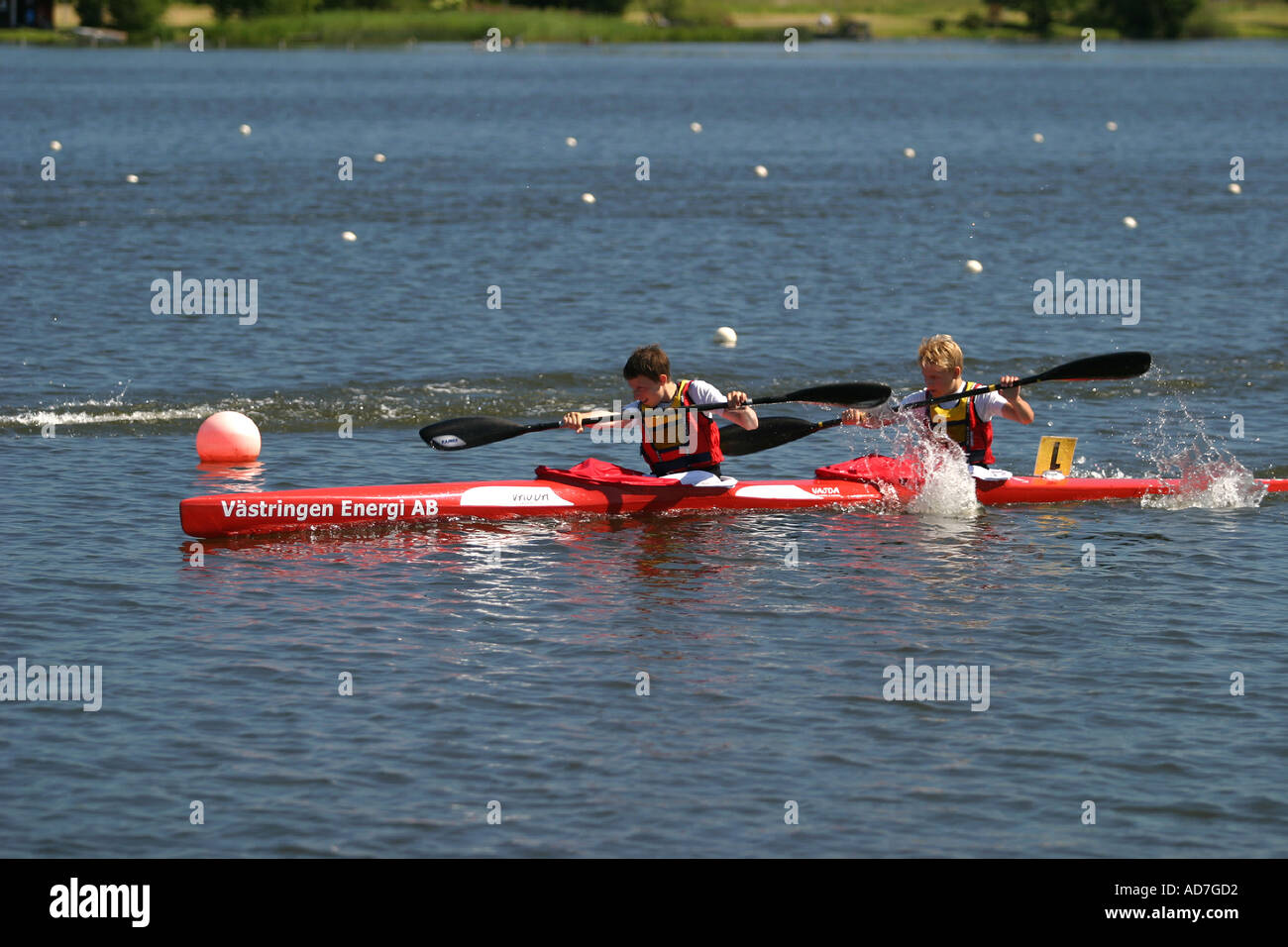 Canoe Swedish Championship Stock Photo