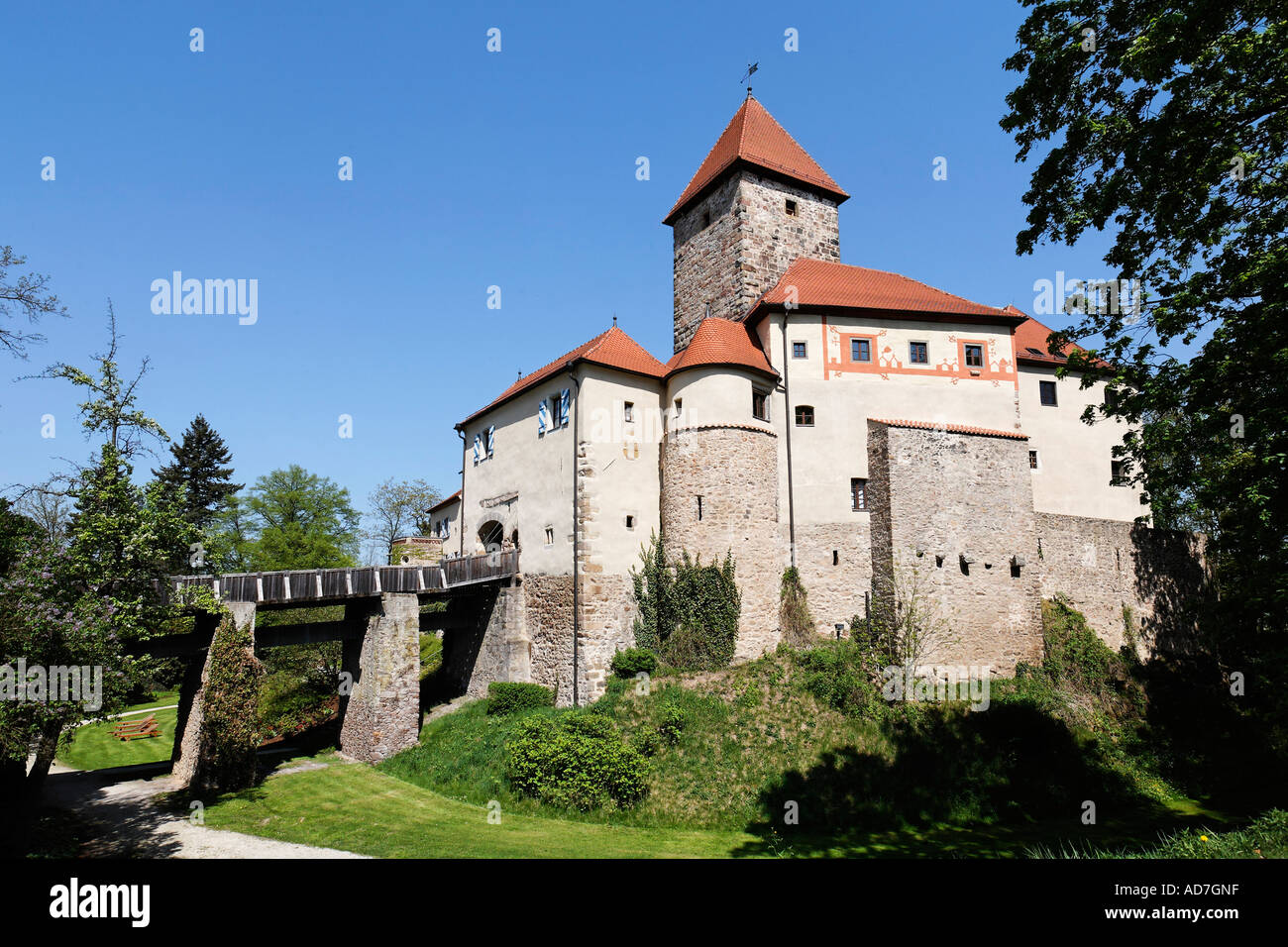 Hotel Wernberg castle Upper Palatinate Bavaria Germany Stock Photo