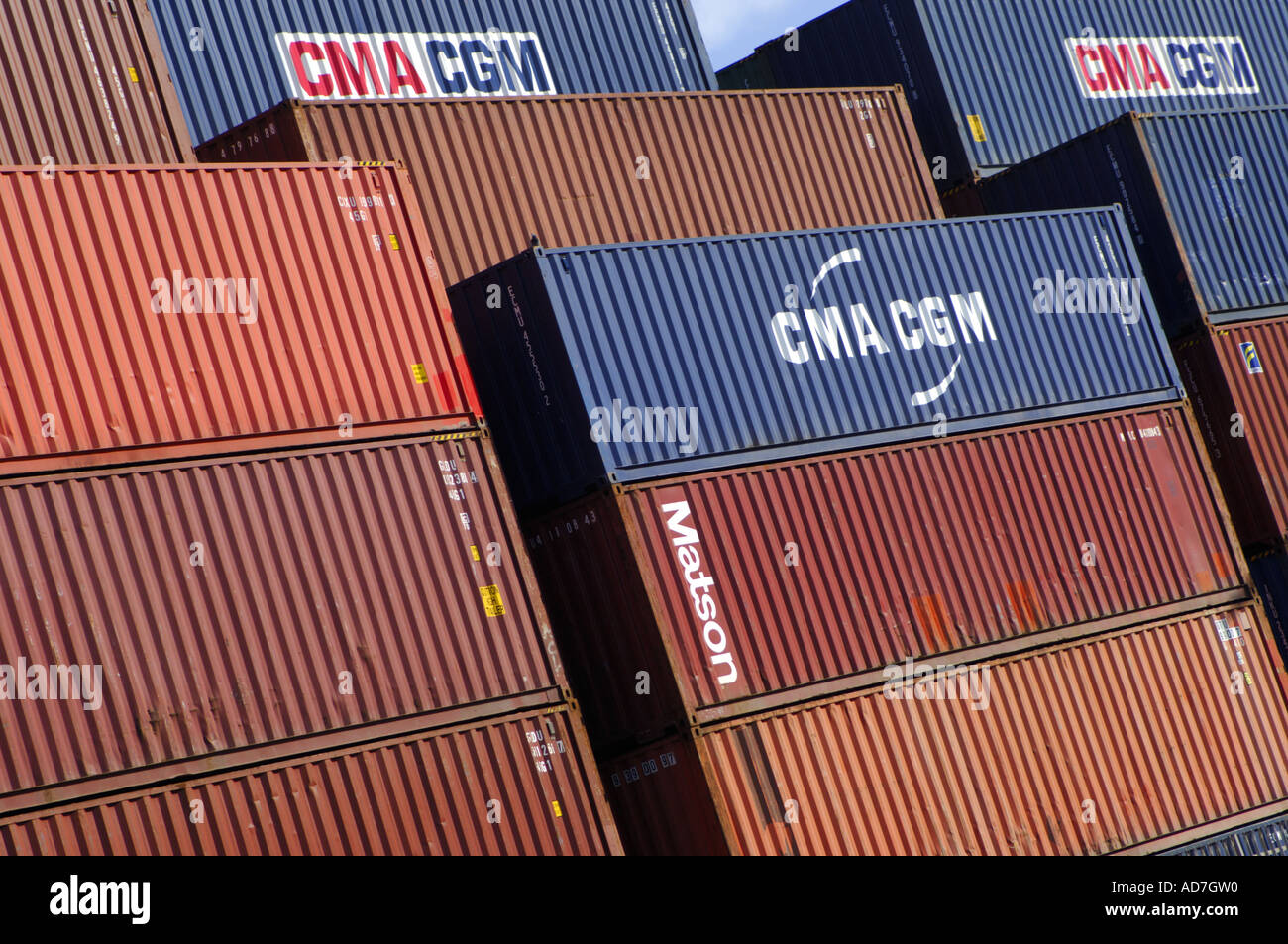 Shipping Containers Liverpool Freeport Stock Photo Alamy