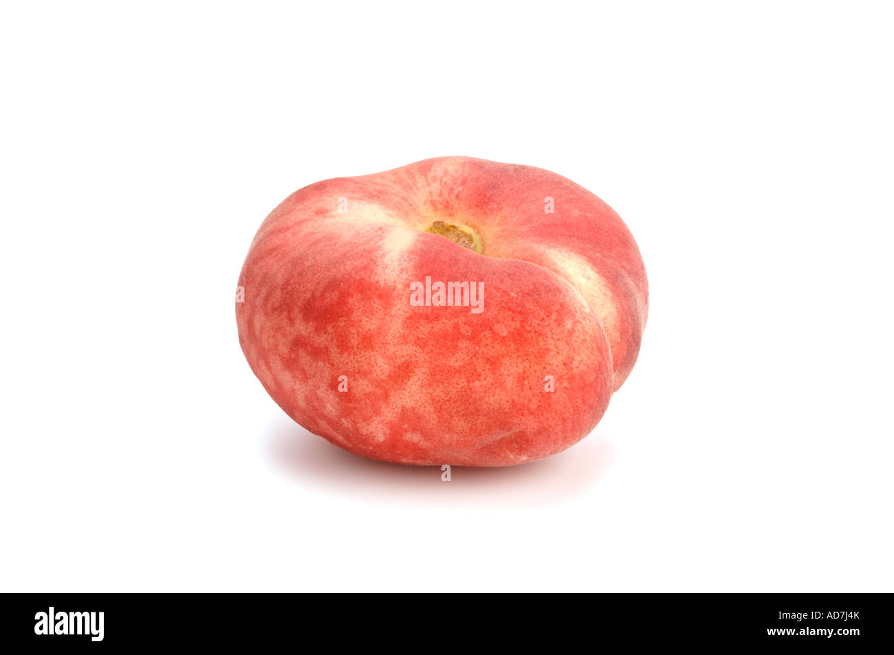 Donut Peach also known as Paraguayos Saturn or Chinese Flat peach Stock