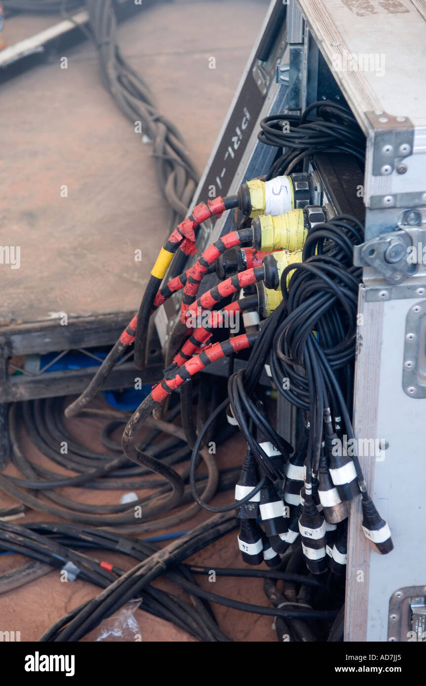 Amplifier and cables Stock Photo Alamy