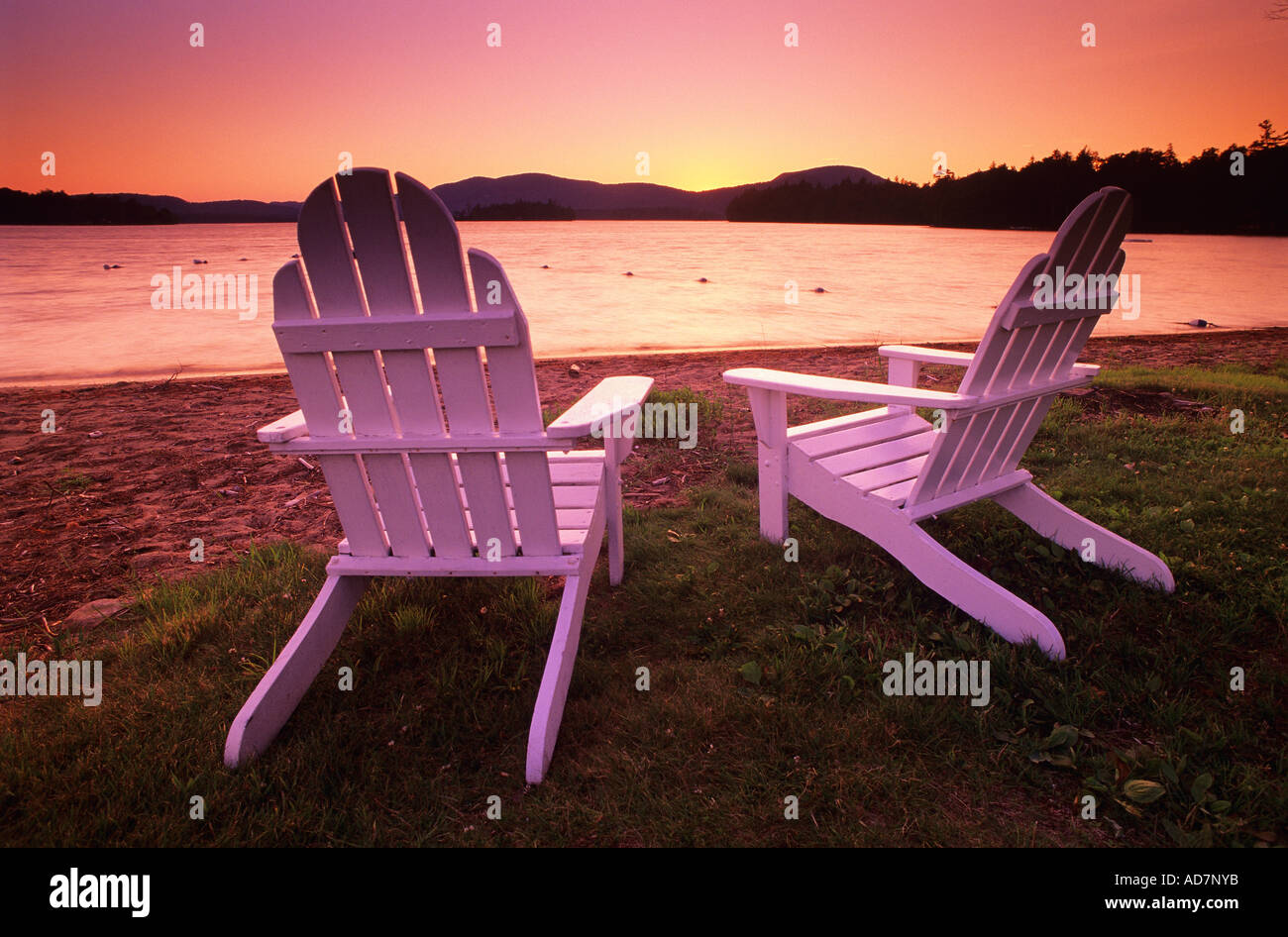 Adirondack Chairs at Adirondack Park, New York, USA Stock Photo Alamy