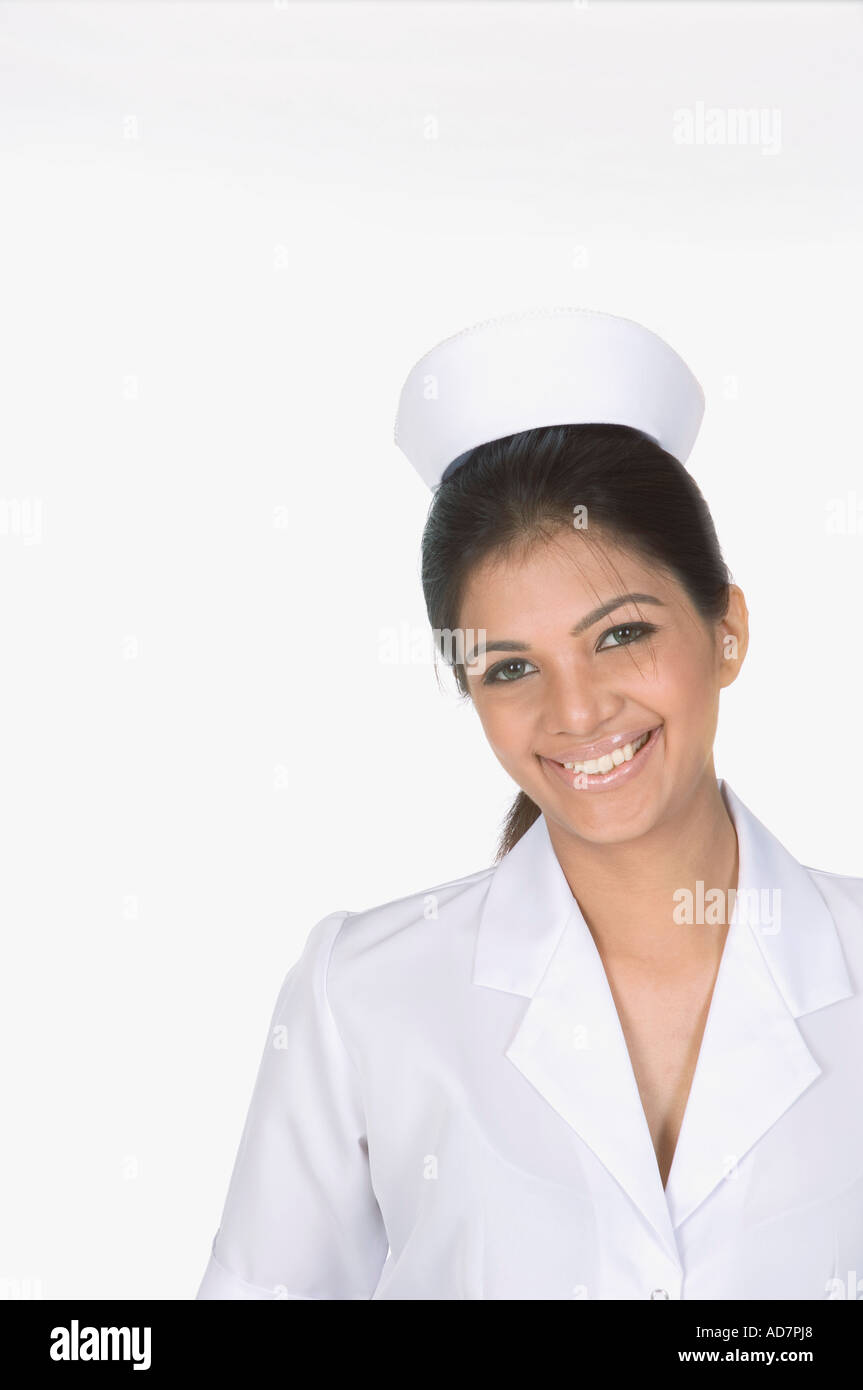 Nurse head close up smiling hi-res stock photography and images - Alamy