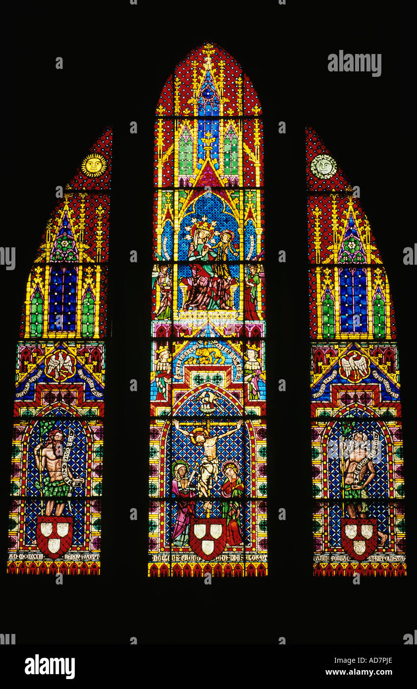 Stained Glass Window Chartres Cathedral Stock Photo Alamy