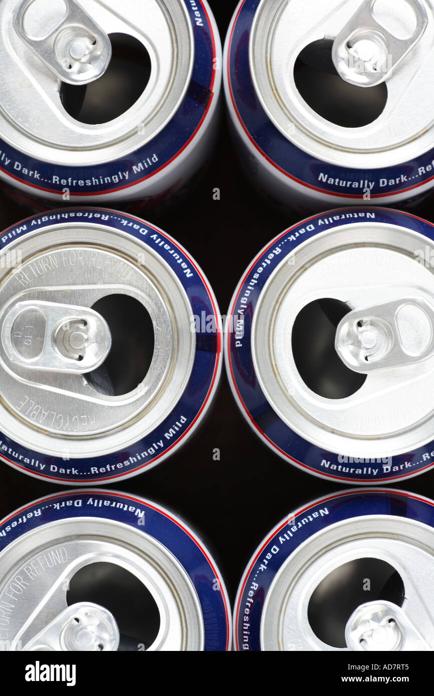 Conceptual image of empty beer cans Stock Photo Alamy