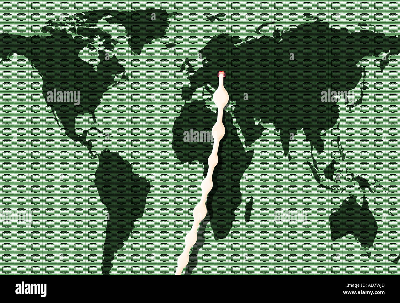 Concept image signifying world communication flow Stock Photo