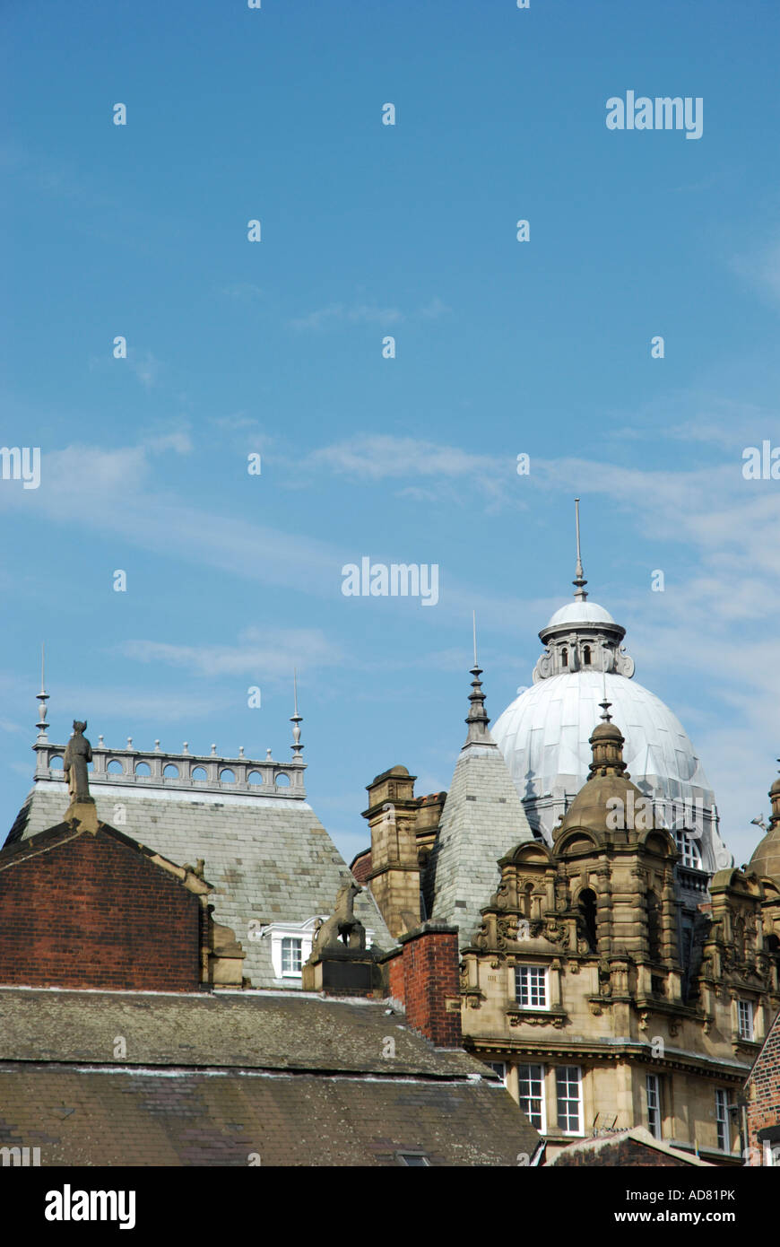 Skyline Vicar Lane Leeds West Yorkshire England Stock Photo
