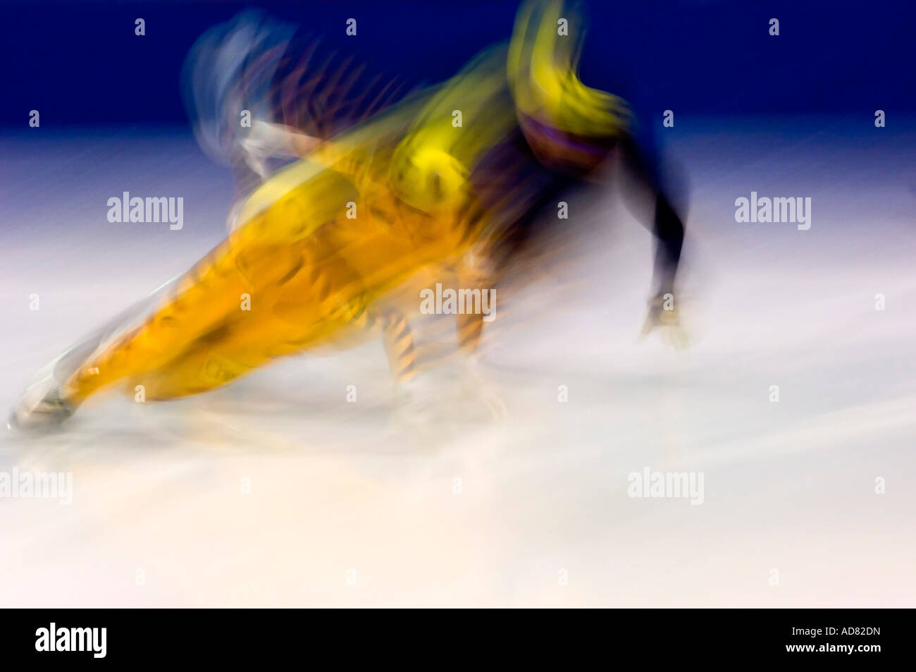 Canadian Short track speed skating competition 500 m sprint Greater Sudbury Ontario Stock Photo