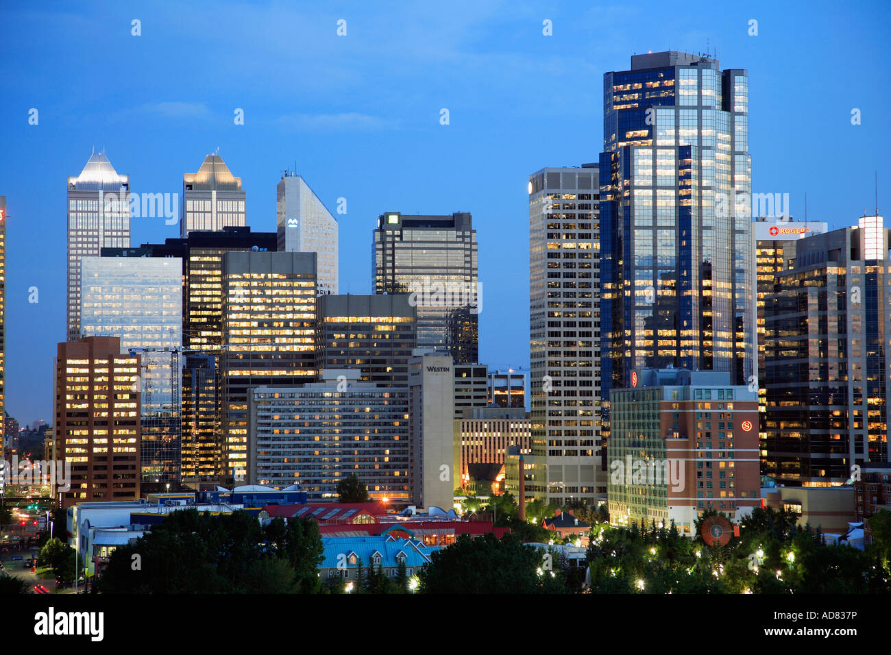 Canada Alberta Calgary skyline Stock Photo - Alamy