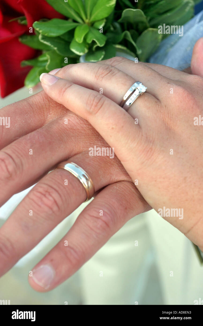 Vows hands happy love wedding rings hires stock photography and images
