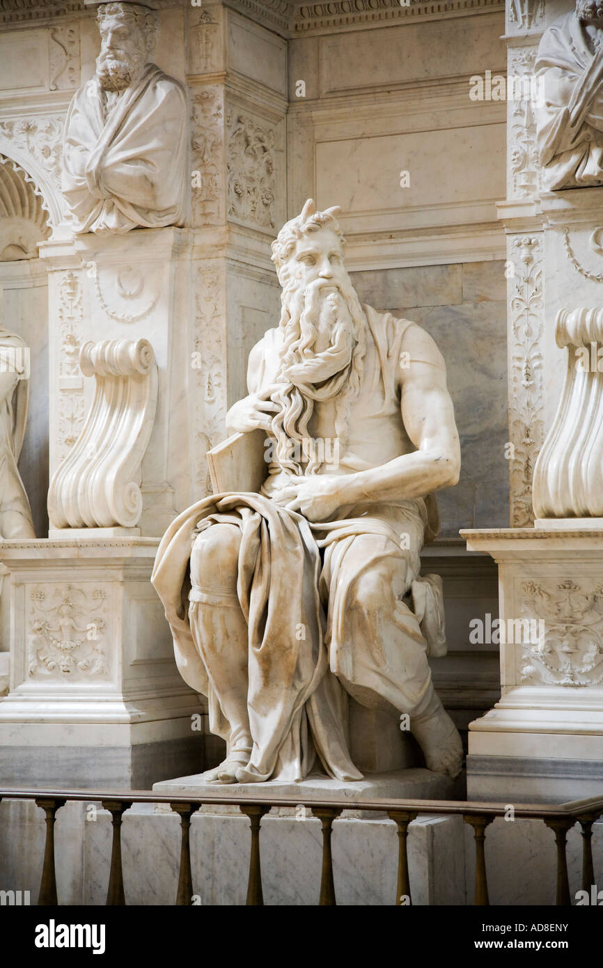 Michelangelo statue moses basilica di san pietro saint peter in hires