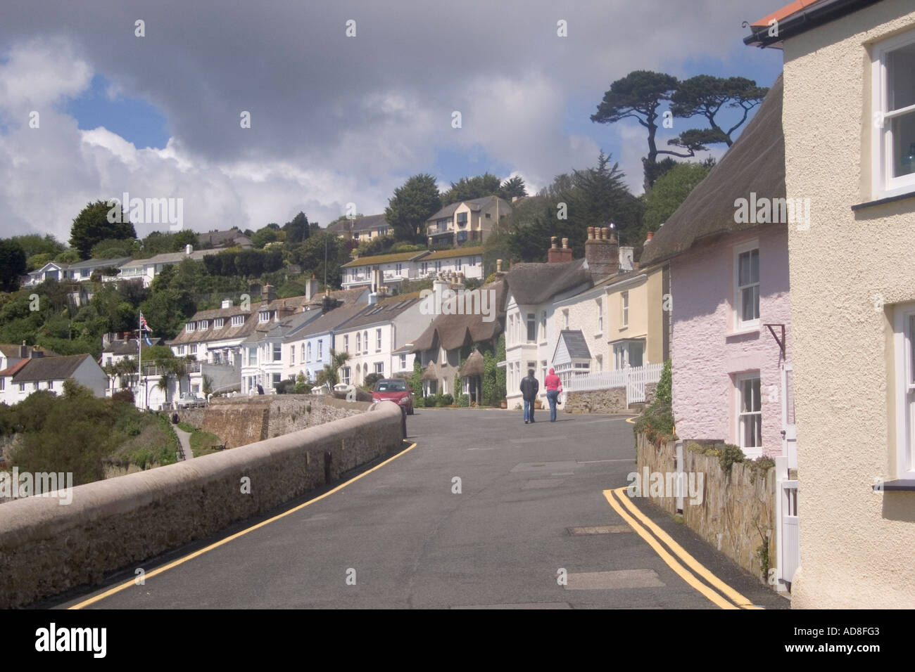 Street scene, St Mawes, Cornwall, England, UK, Europe Stock Photo