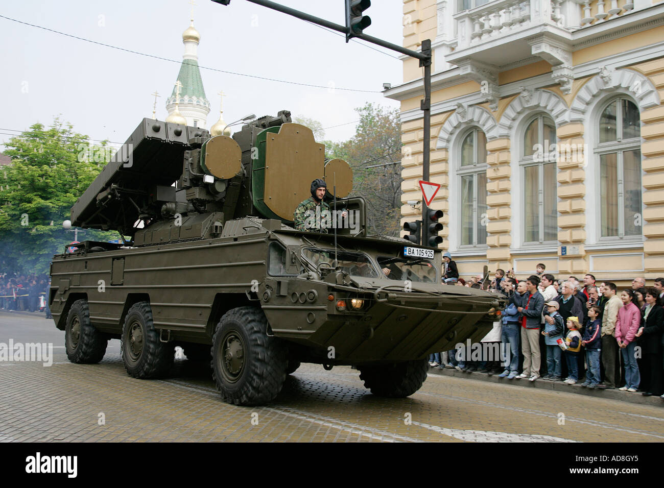 Gun Parade Float soldier by the tank truck war conflict weapon machine gun parade ...